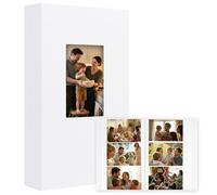 Aevdor 360 Pockets 4x6 Photo Album, Large Capacity Linen Cover Photo Album 4x6 Holds 360 Photos, Acid-free Pages Photo Albums with Front Window for Family Wedding Anniversary Baby Pictures (White)