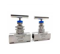 AEVHBAMXN 1PC 304 Stainless Steel High Pressure Needle Valve 6000 PSI 1/2" BSPP Through Edge Type Globe Valve Female Thread