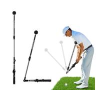 AevQuas Golf Swing Training Aid, Adjustable Golf Swing Trainers Aid Golf Alignment Stick Indoor & Outdoor Foldable Training Aids Swing Trainer Golf Forearm Rotation Training for Beginner Professional