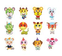AEVQWEZNC DIY Animal Paper Plates Art Kit with Sticker Kids Early Learning Education Play Toy Perfect for Craft Parties Groups and The Classroom