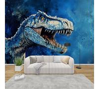 AevuCub 3D Dinosaur Wallpaper for Living Room - Kids Boys Wall Murals for Bedrooms, Dino Wall Art, Non-Woven Photo Wallpaper 3D Effect, 300x210 cm