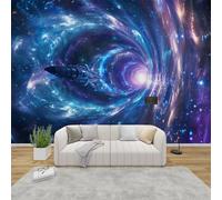 AevuCub Boys Space Wallpaper for Living Room - Fantasy Galaxy Wall Murals for Bedrooms, Optical Illusion Wall Art, Non-Woven Photo Wallpaper 3D Effect, 150x105 cm