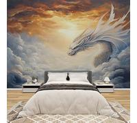 AevuCub Chinese Dragon Wallpaper for Living Room - Fantasy AnimalAsian Traditional Wall Art, Non-Woven Photo Wallpaper 3D Effect, 400x280 cm