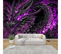 AevuCub Dragon Wallpaper for Living Room - Fantasy Dragon Wall Murals for Bedrooms, Fantasy Animal Wall Art, Non-Woven Photo Wallpaper 3D Effect, 450x315 cm