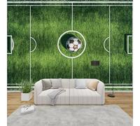 AevuCub Football Field Wallpaper for Living Room - Sports Wall Murals for Bedrooms, Boys Wall Art, Non-Woven Photo Wallpaper 3D Effect, 250x175 cm
