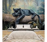 AevuCub Leopard Wall Mural - CheetahJungle Animal Wall Art, Non-Woven Photo Wallpaper 3D Effect, 366x254 cm