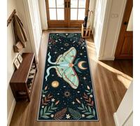 AevuCub Luna Moth Boho Celestial Runner Rugs for Hallway Non Slip 120x360cm