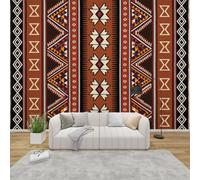 AevuCub Southwestern Wallpaper for Living Room - Boho Tribal Wall Murals for Bedrooms, Ethnic Geometric Wall Art, Non-Woven Photo Wallpaper 3D Effect, 366x254 cm