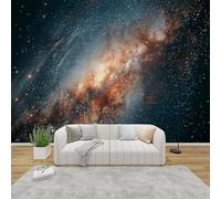 AevuCub Starry Sky Wallpaper for Living Room - Kids Teens Milky Way Galaxy Wall Murals for Bedrooms, Modern Cosmic Celestial Wall Art, Non-Woven Photo Wallpaper 3D Effect, 450x315 cm