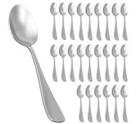 AEX 24-Piece Stainless Steel Teaspoons Set Silver Tea Spoons, Ergonomic Cutlery for Home, Kitchen, Coffee & Tea, Mirror-Polished, Dishwasher Safe, Durable, Rust-Resistant Teaspoon Set of 24