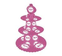 AEX 3 Tier Cake Cardboard Desserts Stand Display Tower Beautiful Vibrant Colours Birthdays Baby Showers Wedding Anniversary Decor Party Supplies Tableware (A little Baby Girl)