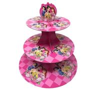 AEX 3 Tier Cardboard Cake Stand, Cupcake Dessert Display Tower - Snow White | Three-tier serving layout, sturdy cardboard and paper build, flat-pack assembly, tabletop height, decorative printed finish