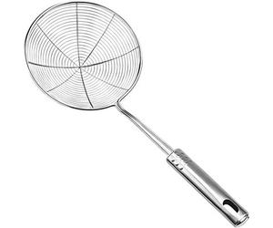 Aex 5.7 Inch Wire Mesh Skimmer Spoon Stainless Steel Spider Strainer Ladle With Handle For Frying Chips, Pasta, Noodles, Dumplings