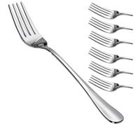 Aex 6-Piece Stainless Steel Dinner Fork Set, Mirror Polish, Strong, Durable Forks For Everyday And Formal Dining Use