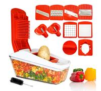 Aex 8-In-1 Vegetable Slicer - Durable Food Slicer And Chopper - Manual Food Chopper With Stainless Steel Blades Vegetable Chopper