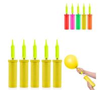 AEX Balloon Pump - Hand Manual Inflator Ball Pump for Balloon Arch Kit Confetti Balloon Party Balloons Garland Pump suitable for Fitness and Yoga Balls (Yellow)