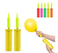 AEX Balloon Pump - Hand Manual Inflator Ball Pump for Balloon Arch Kit Confetti Balloon Party Balloons Garland Pump suitable for Fitness and Yoga Balls (Yellow)