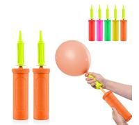 AEX Balloon Pump Hand Manual Inflator Ball Pump for Balloon Arch Kit Confetti Balloon Party Balloons Garland Pump suitable for Fitness and Yoga Balls (Orange (Pack of 2))