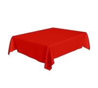 AEX Disposable Red Tablecloth - Waterproof 54" × 72" Plastic Table Cover, Party Tablecloths for Weddings, Birthdays & Picnics - Easy Cleanup Table Cloth