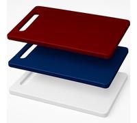 AEX Large Plastic Chopping Board - BPA-Free, Flexible Cutting Board for Kitchens Non-Slip Food Prep Surface for Vegetables, Fruit & Meat -Lightweight & Easy to Clean (Multicolour 1)