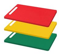 AEX Large Plastic Chopping Board - BPA Free Flexible Cutting Board with Non Slip Surface for Kitchens - Non-Slip Lightweight Chopping Board Plastic for Meat, Vegetables & Fruit - Set of 3 Colours