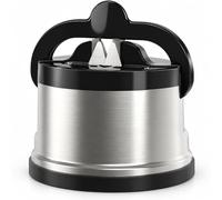AEX Manual Knife Sharpener with Suction Base for Straight & Serrated Blades | Secure suction base, straight and serrated blade compatibility, dual grit sharpening, simple manual control, compact storage