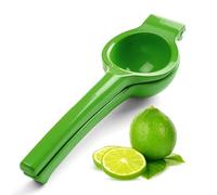 AEX Manual Lemon Squeezer Press - Heavy Duty Aluminium Citrus Juicer - Quick Hand Press Lime Squeezer & Juice Extractor - Portable Dishwasher Safe Manual Juicer Squeezer (Green)