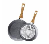 AEX Non Stick Frying Pan Set of 2 Piece Induction Frying Pan Set with 20cm & 24cm Nonstick Frying Pans, Lightweight Cookware for Gas, Electric & Induction Hobs