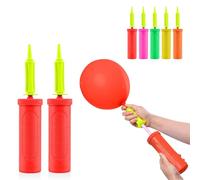 AEX Pack of 2 Balloon Pump - Hand Manual Inflator Ball Pump for Balloon Arch Kit Confetti Balloon Party Balloons Garland Pump suitable for Fitness and Yoga Balls(Red)