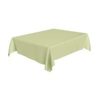 AEX Pack of 5 Table Cloths | 54" x 72" Waterproof Rectangular Plastic PVC Table Covers | Wipe Clean Picnic Wedding Birthday Party Decorations | Outdoor Kitchen Dining Cover (Light Yellow)