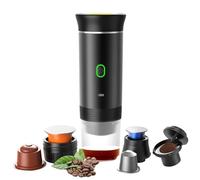 AEX Portable Coffee Maker - USB C Rechargeable Self Heating Espresso Machine, Compact Electric Device for Office, Car, Camping & Travel - Brew Ground Coffee Machine