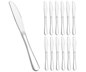 AEX Premium 12-Piece Stainless Steel Knives Set - Dinner Knives, Table Knives, Cutlery Knives, Kitchen & Dining Knife Set, Dishwasher Safe, Ergonomic Handle, Rust-Resistant, Household Cutlery
