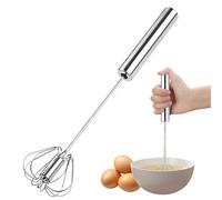 AEX Premium Semi-Automatic Egg Whisk Stainless Steel Push Action Hand Whisk Manual Kitchen Mixer Beater for Cooking, Baking, Cream Whipping, Frothy Coffee, and Blending | Durable Design
