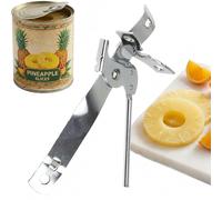 AEX Stainless Steel Butterfly Can Opener, Manual Tin Opener Bottle Opener | Stainless steel construction, controlled turning mechanism, comfortable grip, built-in bottle opener, compact storage