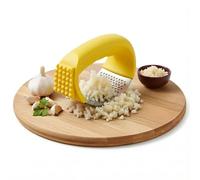 Aex Stainless Steel Garlic Crusher Mincer Chopper Press Rocker With Bottle Opener Ergonomic Handle Dishwasher Safe Green