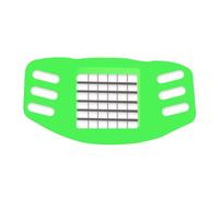 AEX Stainless Steel Potato Chipper - Multifunctional Potato Chip Cutter with Non-Slip Base for French Fries, Chips, Boiled Eggs, Fruit and Vegetable Slicer - Durable Green Kitchen Tool