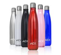 AEX Stainless Steel Vacuum Bottle | 1000ml Red Glossy | Hot & Cold Insulated | Gym, Commute, Office & More