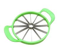 AEX Watermelon Slicer Cutter Stainless Steel - 12 Blade Fruit Cutter Slicer Hand Gadget for Melon Cutter Tool for Watermelon, Pumpkin & Soft Fruits - Kitchen Cutting Tool for Even Fruit Slices - Green