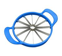 AEX Watermelon Stainless Steel Melon Slicer Cutter Fruit Slicing Divider Corer Melon Wedger Easy Grip Handle Sharp 12-Blades Cutter Tool 25.5cm [Blue]