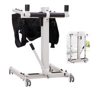 AEXET Folding Patient Lift Transfer Chair, Electric Adjustable Nursing Lift Chair for Home, Portable Walking Aid Devices for Elderly, Up to 287 LB (93 * 65-99 * 92-137cm)