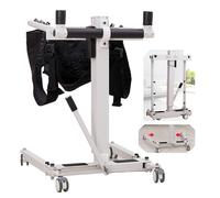 AEXET Patient Lift Transfer Chair, Electric Adjustable Nursing Lift Chair for Home, Foldable Transfer Aid with Quiet Wheels, Up to 287 LB (93 * 65-99 * 92-137cm)
