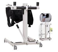 AEXET Patient Lift Transfer Chair for Home, Electric Folding Walking Lift Chair for Elderly, Portable Adjustable Nursing Aid with Quiet Wheels, Up to 287 LB
