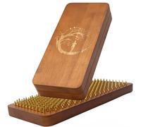 AEXFOR Sadhu Board - Yoga Board for Beginners, Wooden Acupressure Foot Reflexology Mat, Brown