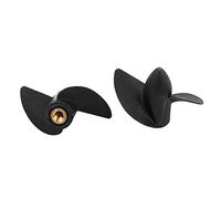 Aexit 1 Pair M4 x 35 x 25mm Left Right 2-Vane Rotating RC Boat Prop Propeller Black (0b699c1275b141c92ea3f314874bbe90)