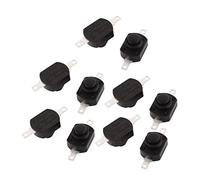 Aexit 10 Pcs 250VAC 6A SPST Latching Round Push Button Switch Black for Lamp KAN-9 (b2e04c2dc1fa37676820c5a3af08b719)