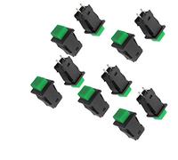 Aexit 10 Pcs Green Button Latching Pushbutton Switch SPST AC 125V/3A 1A/250V (5c1e4a9ce513a03709e4ed6e720b8901)