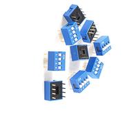 Aexit 10 Pieces Blue Double Row 8 Pin 4 Positions 2.54mm Pitch DIP Switch (ffed970a5c7b3a478d02c1ee14126e0d)