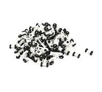 Aexit 12.5mm Dia Twin Wheel Curtain Track Rail Rollers Gliders Black White 100pcs (764b34d5f0f0de3461addc0b32218945)