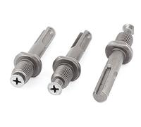 Aexit 12mm Male Threaded Hollow Square Drill Hole Drill Chuck Adapter Drive Bits 3pcs (185297eddf47c4db87bb125c00f133e2)