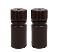 Aexit 15ml 13mm Diameter HDPE Plastic Round Wide Mouth Laboratory Bottle Brown 2pcs (0b2af58d5aa2c8d469e0854005c8643d)